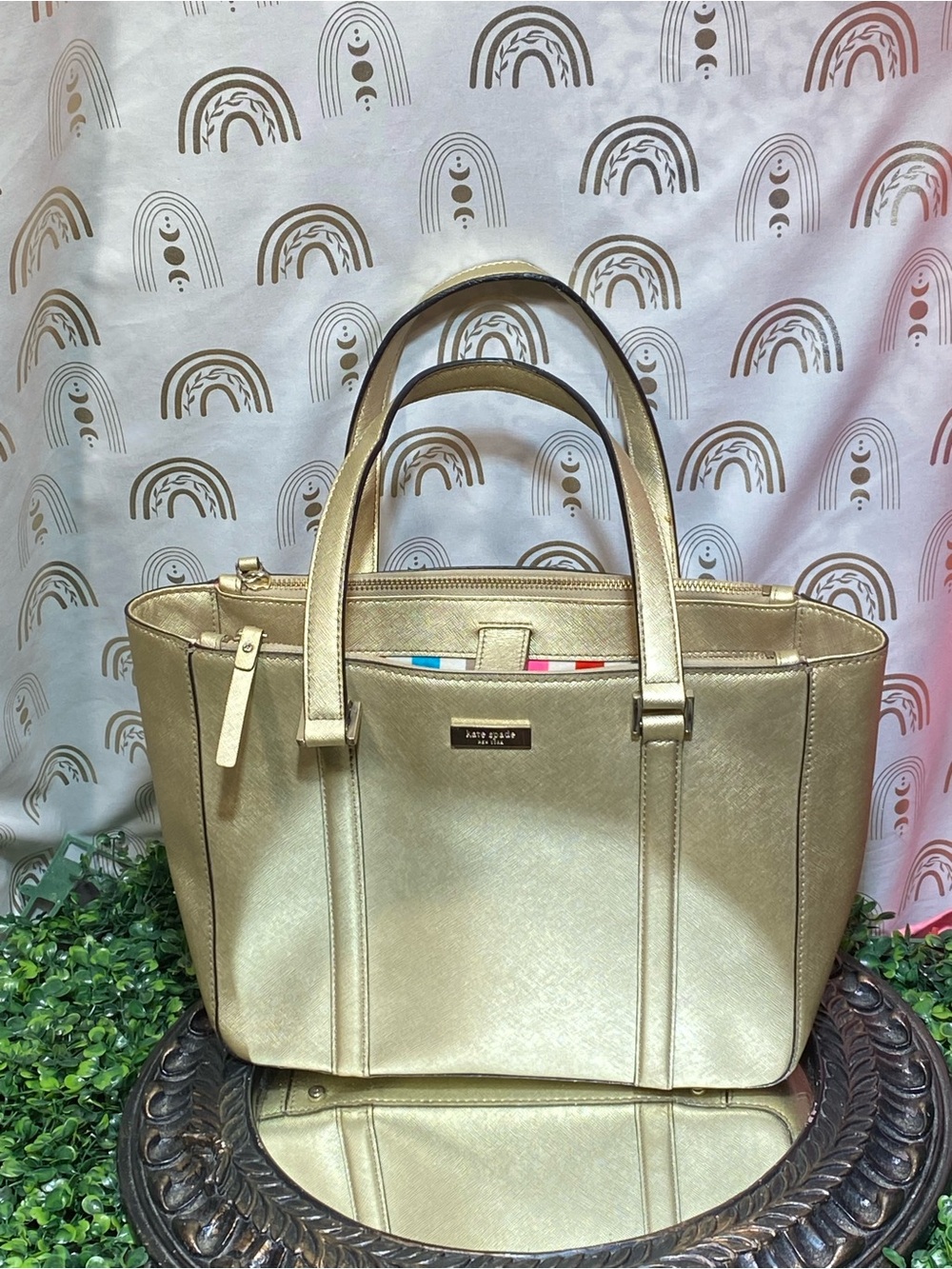 kate spade Gold Metallic Tote Bag